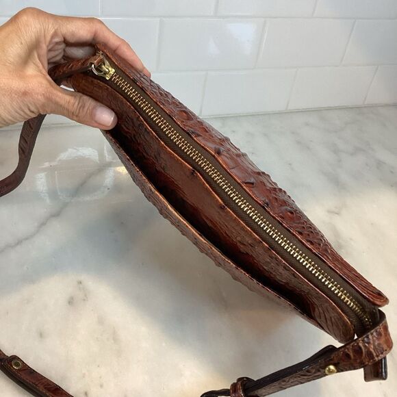 Brahmin Remy Pecan Croc Embossed Crossbody Bag - Picture 8 of 13